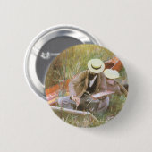 Paul Helleu Sketching met Zijn vrouw van JS Sargen Ronde Button 5,7 Cm (Voorkant /achterkant)