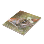 Paul Helleu Sketching met Zijn vrouw van JS Sargen Tegeltje (Zijkant)