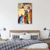 paul in de gevangenis bij philipp Wrapped Canvas (Insitu (Slaapkamer))