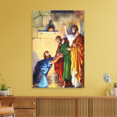 paul in de gevangenis bij philipp Wrapped Canvas Afdruk (Insitu (Woonkamer))