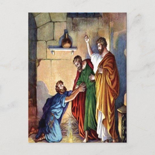 paul in de gevangenis op het briefkaart philippi (Voorkant)