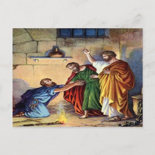 paul in de gevangenis op het briefkaart philippi (Voorkant)