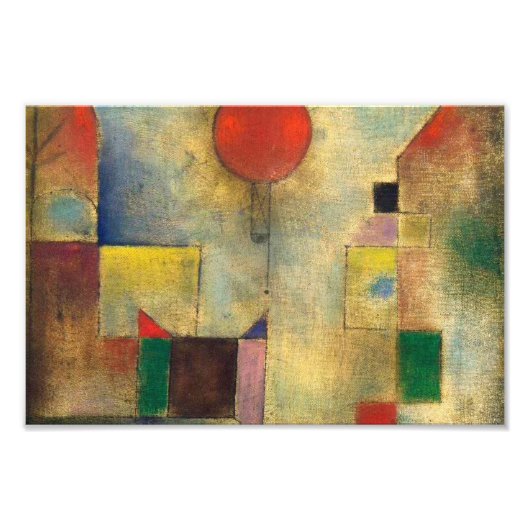 Paul Klee 1922 Rode ballon Foto Afdruk (Voorkant)