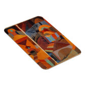 Paul Klee Abstract Kunstmatig Oranje schilderen Magneet (Rechterzijde)