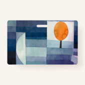 Paul Klee Abstract Tree Blue Painting Badge (Achterkant)