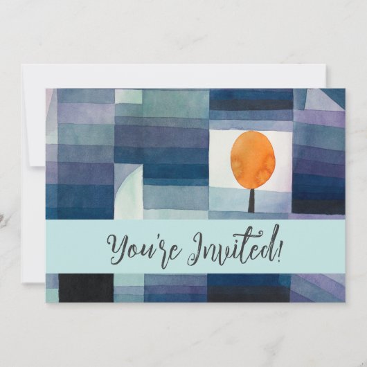 Paul Klee Abstract Tree Blue Painting Kaart (Voorkant)