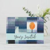 Paul Klee Abstract Tree Blue Painting Kaart (Staand voorkant)