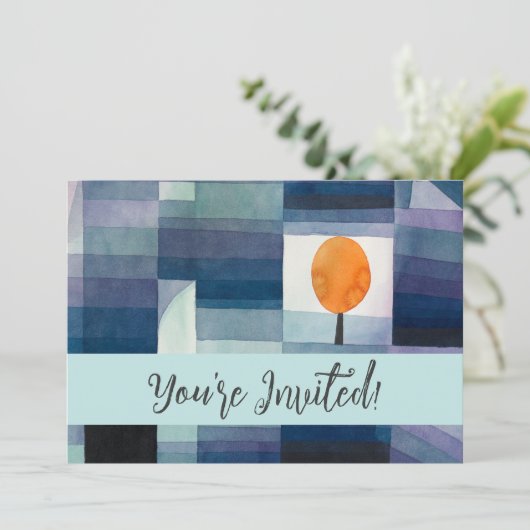 Paul Klee Abstract Tree Blue Painting Kaart (Staand voorkant)