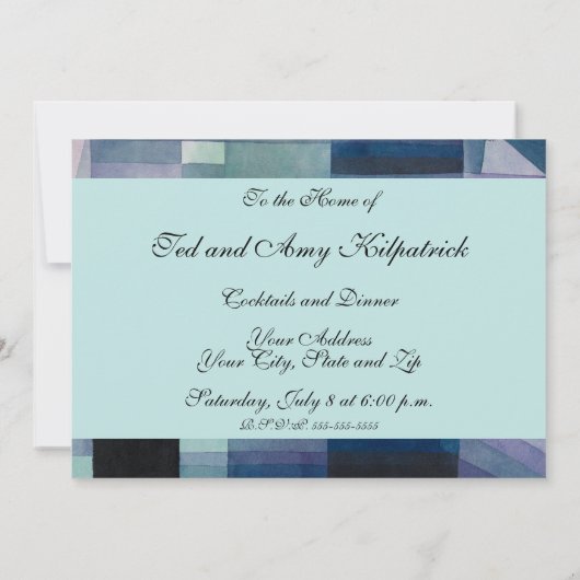 Paul Klee Abstract Tree Blue Painting Kaart (Achterkant)