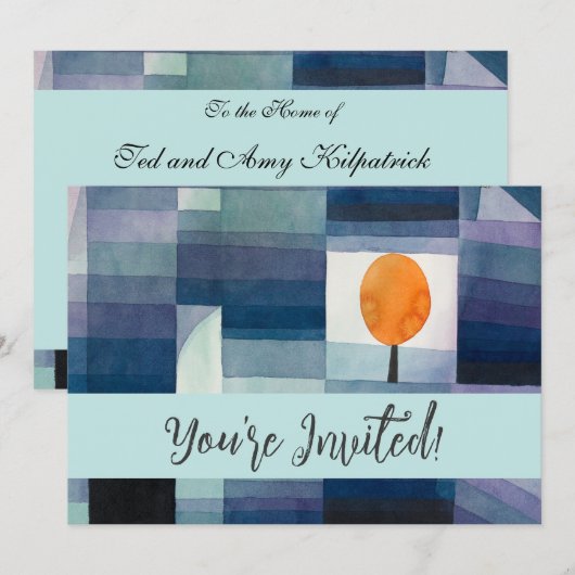 Paul Klee Abstract Tree Blue Painting Kaart (Voorkant / Achterkant)