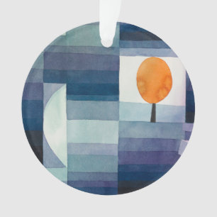 Paul Klee Abstract Tree Blue Painting Ornament