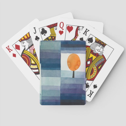 Paul Klee Abstract Tree Blue Painting Pokerkaarten (Achterkant)
