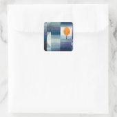 Paul Klee Abstract Tree Blue Painting Vierkante Sticker (Tas)