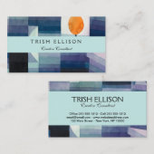 Paul Klee Abstract Tree Blue Painting Visitekaartje (Voorkant / Achterkant)