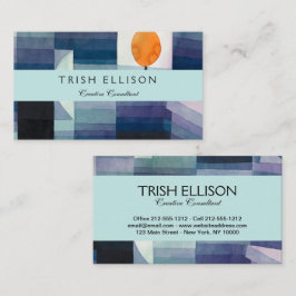 Paul Klee Abstract Tree Blue Painting Visitekaartje