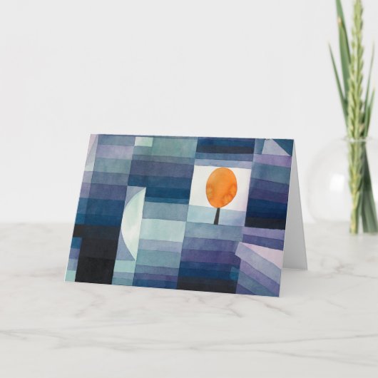 Paul Klee Abstracte Boom Blauwe Schilderij Bedankkaart (Voorkant)