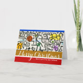 Paul Klee Abstracte Expressionist Rich Harbour Feestdagen Kaart (Voorkant)