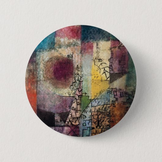 Paul Klee Abstracte Kunst Cubisme Ronde Button 5,7 Cm (Voorkant)