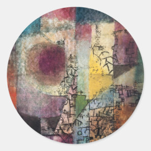 Paul Klee Abstracte Kunst Cubisme Ronde Sticker