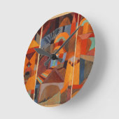 Paul Klee Abstracte kunstmatig Oranje schilderen Ronde Klok (Hoek)