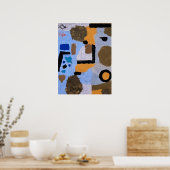 Paul Klee Abstracte schilderende moderne kunst Poster (Keuken)