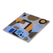 Paul Klee Abstracte schilderende moderne kunst Tegeltje (Zijkant)