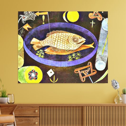 Paul Klee - Aroundfish, Canvas Afdruk (Insitu (Woonkamer))