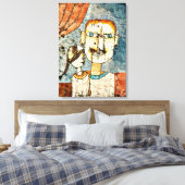 Paul Klee art: Adam en kleine Eva Canvas Afdruk (Insitu (Slaapkamer))