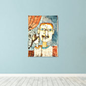 Paul Klee art: Adam en kleine Eva Canvas Afdruk (Insitu (Houten vloer))