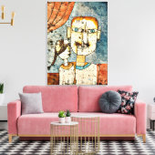 Paul Klee art: Adam en kleine Eva Canvas Afdruk (Insitu (Woonkamer))