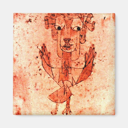 Paul Klee art: Angelus Novus (New Angel) Magneet (Voorkant)