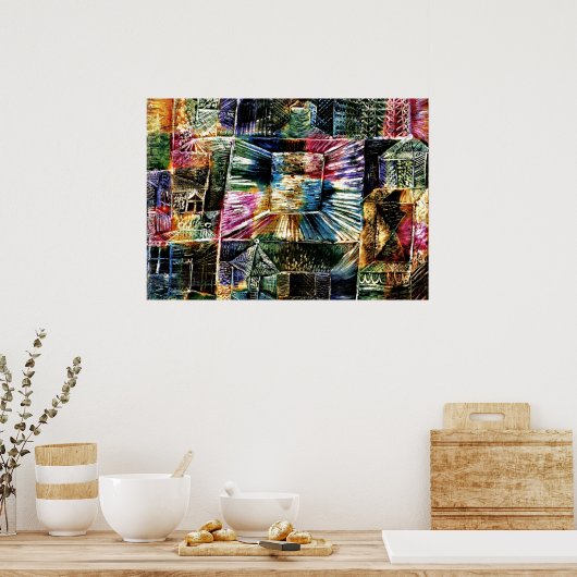 Paul Klee Art: Architectuur van Kiosk Poster (Keuken)