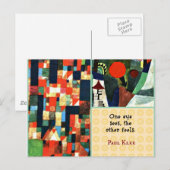 Paul Klee Art Collage en Quote: Eén oog ziet.. Briefkaart (Voorkant / Achterkant)
