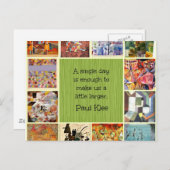 Paul Klee Art Collage met citaat Briefkaart (Voorkant / Achterkant)