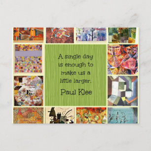 Paul Klee Art Collage met citaat Briefkaart