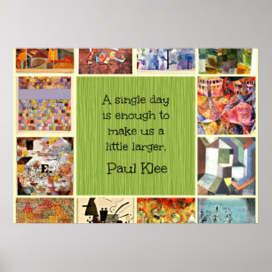 Paul Klee Art Collage met citaat Poster