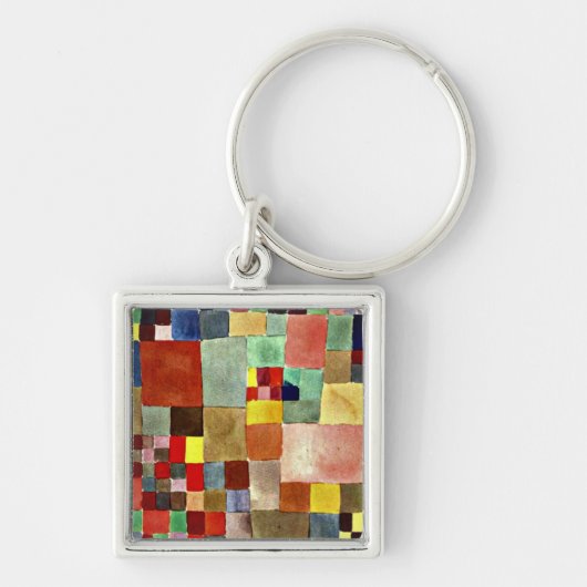 Paul Klee art: Flora op zand, beroemd schilderij Sleutelhanger (Voorkant)