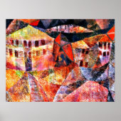 Paul Klee art: Het Hotel, beroemd schilderij, Poster (Voorkant)