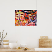 Paul Klee art: Het Hotel, beroemd schilderij, Poster (Keuken)