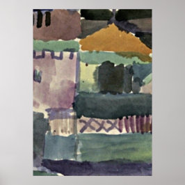 Paul Klee art: In de huizen van St. Germain Poster