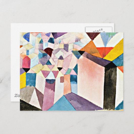 Paul Klee art: Inzicht in een stad Briefkaart (Voorkant / Achterkant)