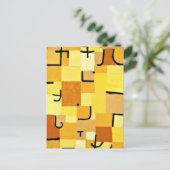 Paul Klee art: Karakters in Geel Briefkaart (Staand voorkant)