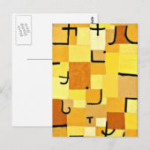 Paul Klee art: Karakters in Geel Briefkaart (Voorkant / Achterkant)