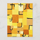 Paul Klee art: Karakters in Geel Briefkaart (Voorkant)