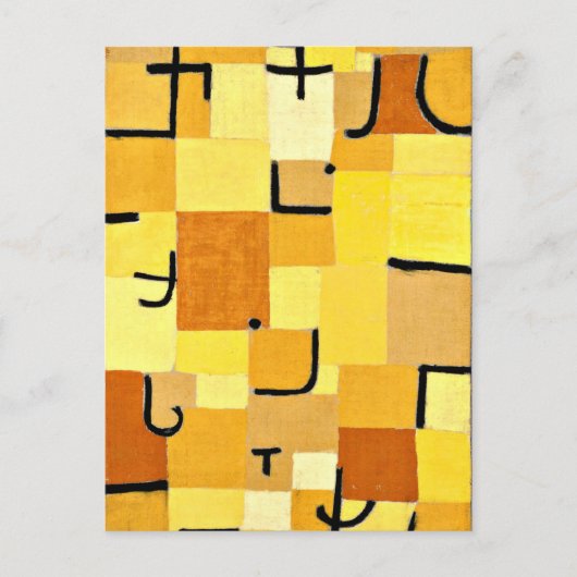 Paul Klee art: Karakters in Geel Briefkaart (Voorkant)