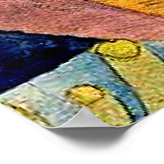 Paul Klee art, Landschap met Vlaggen Poster (Hoek)