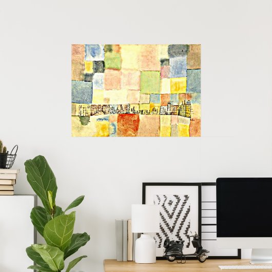Paul Klee art - Neuer Stadtteil in M Poster (Thuiskantoor)