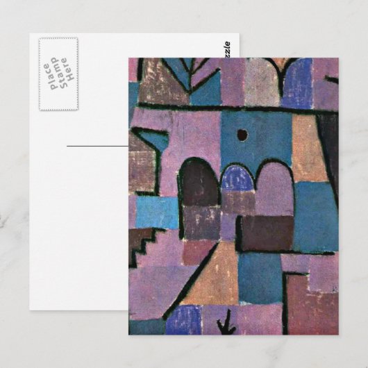 Paul Klee art: Oriental Garden Briefkaart (Voorkant / Achterkant)