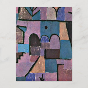 Paul Klee art: Oriental Garden Briefkaart
