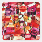 Paul Klee art - Ose Garden, painting by Klee Vierkante Sticker (Voorkant)